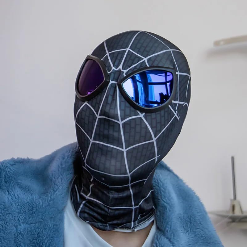 FANCYKU 3D Spider-Man Mask, Spiderman Masks Spider Man Cosplay Costumes Superhero Lenses, Superhero Costume Mask for Adult Kids, Role Play Masks for Halloween Christmas (Black White) FANCYKU 3D Spider-Man Mask, Spiderman Masks Spider Man Cosplay Costumes Superhero Lenses, Superhero Costume Mask for Adult Kids, Role Play Masks for Halloween Christmas (Black White)